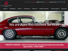 Tablet Screenshot of apex-recruitment.co.uk